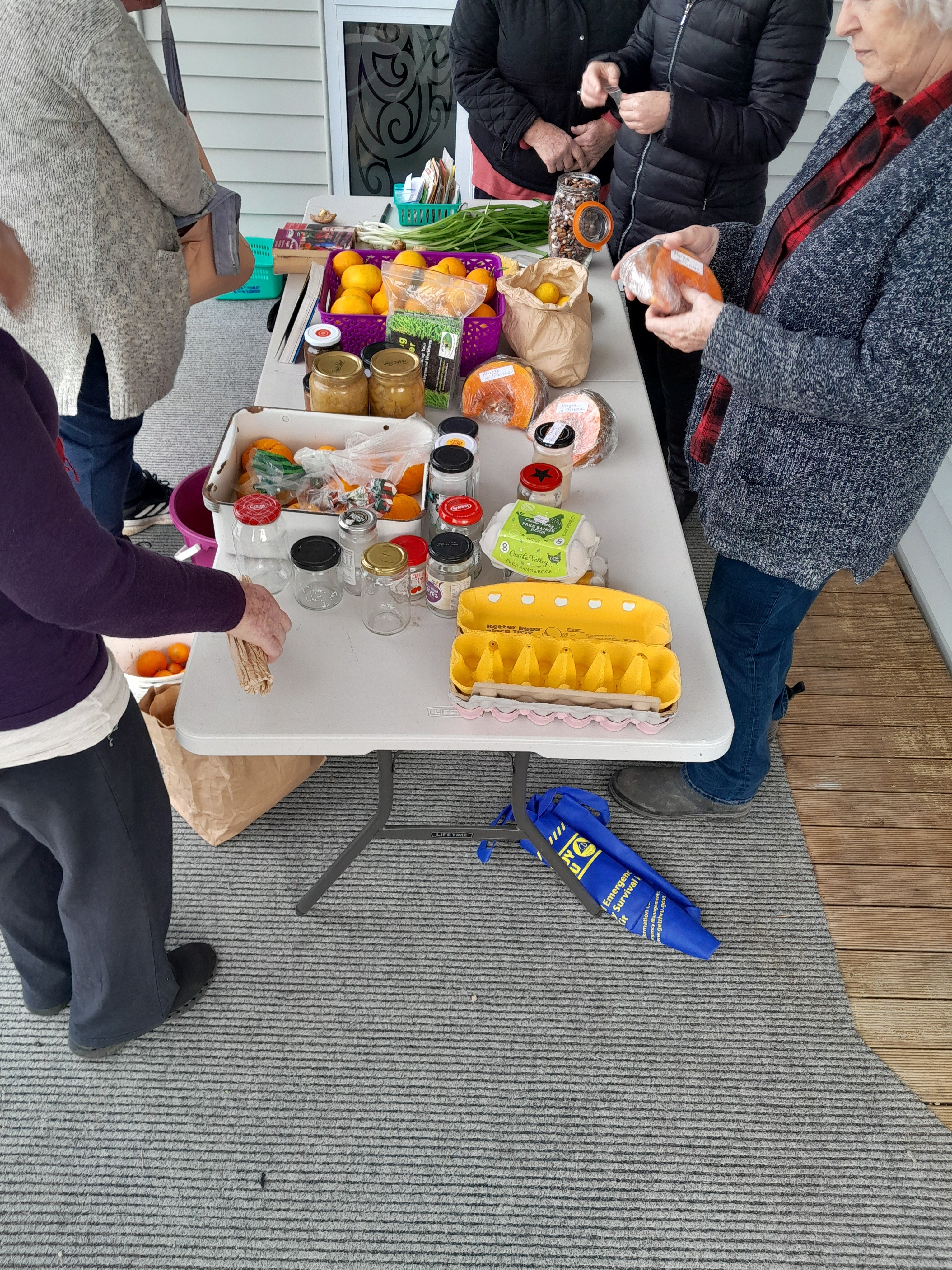 Table of abundant winter produce shared on 4th of August.